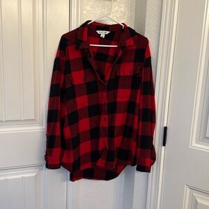 Old Navy red flannel button-down XL